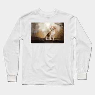 Cute Beagle Digital Painting Long Sleeve T-Shirt